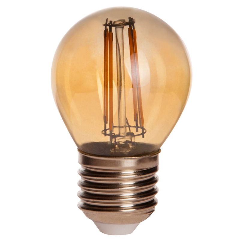 Gold Tint G16 E26/E27 4W LED Vintage Antique Filament Light Bulb, 40W Equivalent, 4-Pack, AC100-130V or 220-240V Gold Tint G16 E26/E27 4W LED Vintage Antique Filament Light Bulb, 40W Equivalent, 4-Pack, AC100-130V or 220-240V